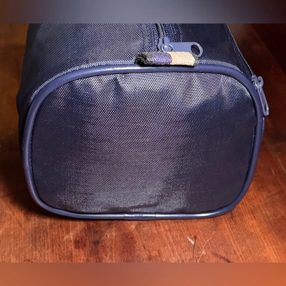 Vintage Jordache Micro Duffel Bag 2-Pocket Navy Blue Nylon 10x7x6”